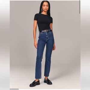Ultra high rise ankle straight jeans size 25 Abercrombie